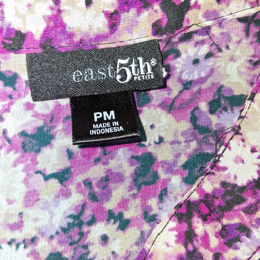 East 5th Purple Floral Blouse